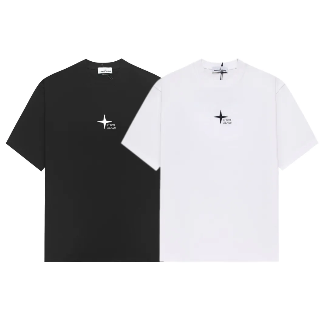 W675#P110💰 [Stone lsland/Stone Island summer new Rome, Milan, Florence city limited version printed pattern short-sleeved T-shirt] ⚠️[Original creation, high control of details] - Made of 260 grams of combed cotton, 32 count double yarn, soft and comfortable to the touch, sweat-absorbent and breathable. - Simple basic and versatile style, original single quality, the first choice for couples. - Made by a large factory, four needles and five threads on the shoulder, neat routing, high quality workmanship. -Same style for men and women, very versatile, one piece for everyone, details are clearly visible. Color: Black White Size: M L